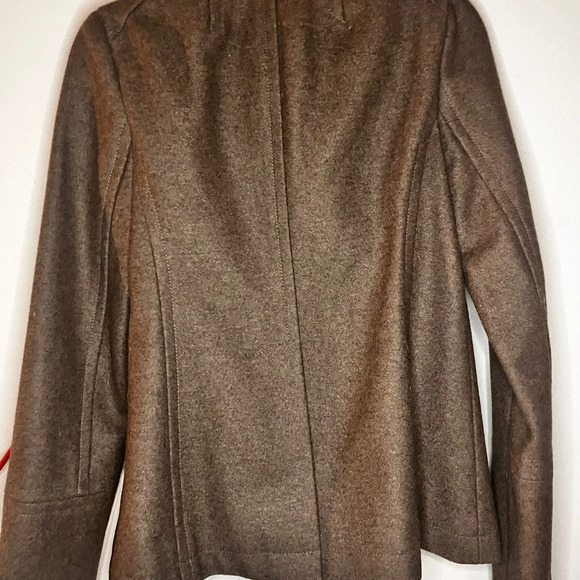 Marc Jacobs Brown Pea Coat with Double Breasted Design and Wide Lapel Collar - Picture 4 of 8